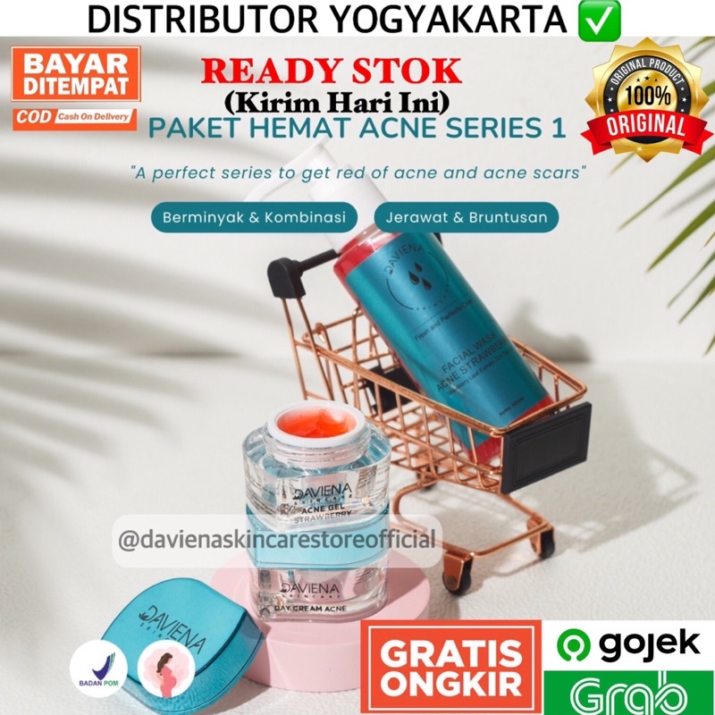 Ready stok paket hemat acne Daviena Skincare | GLOW Daviena |Glowing Daviena|Acne Daviena |Gold Davi