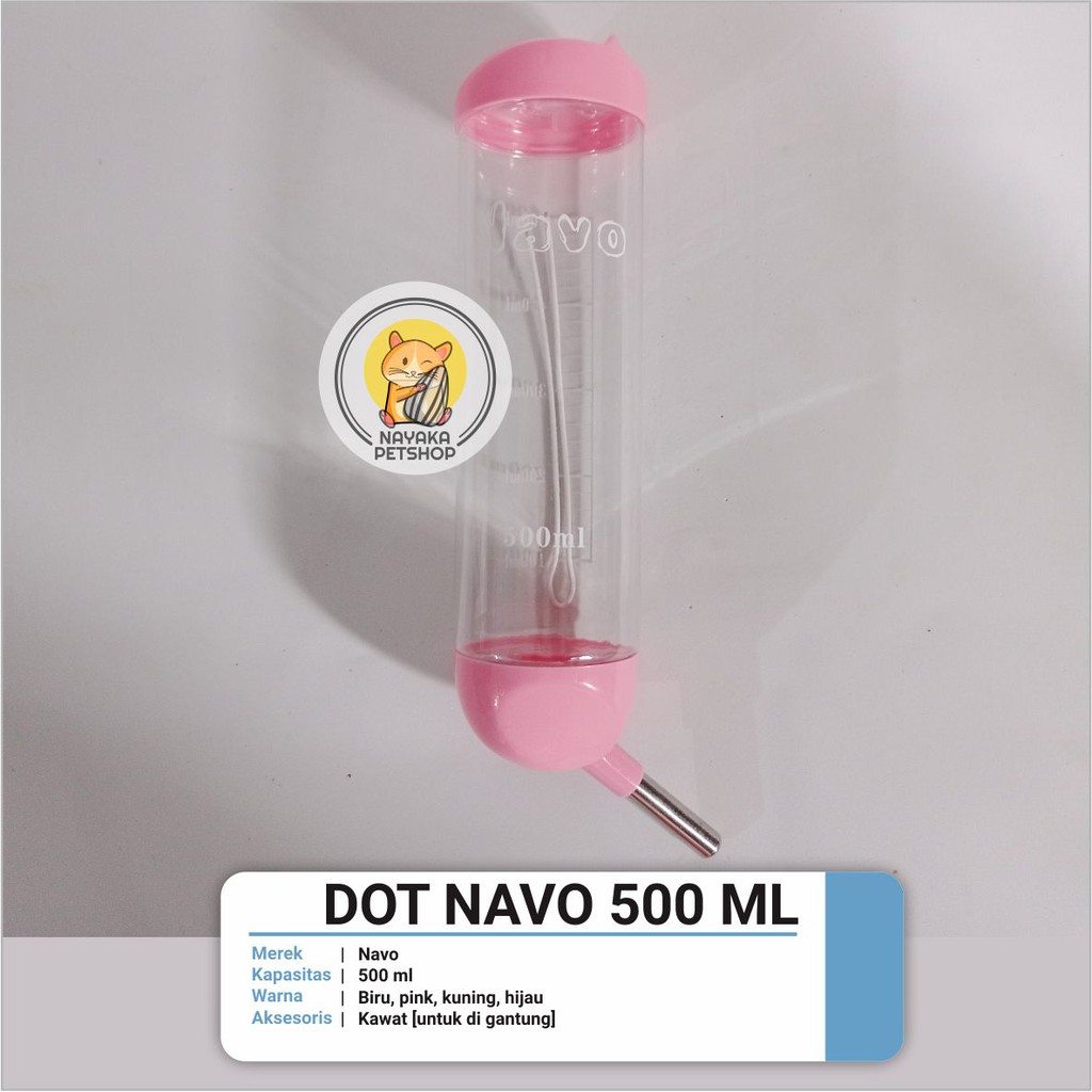 Dot Botol Minum Navo 500 ml | Dot Botol Minum Kucing, Marmut Guinea Pig, Kelinci, Musang