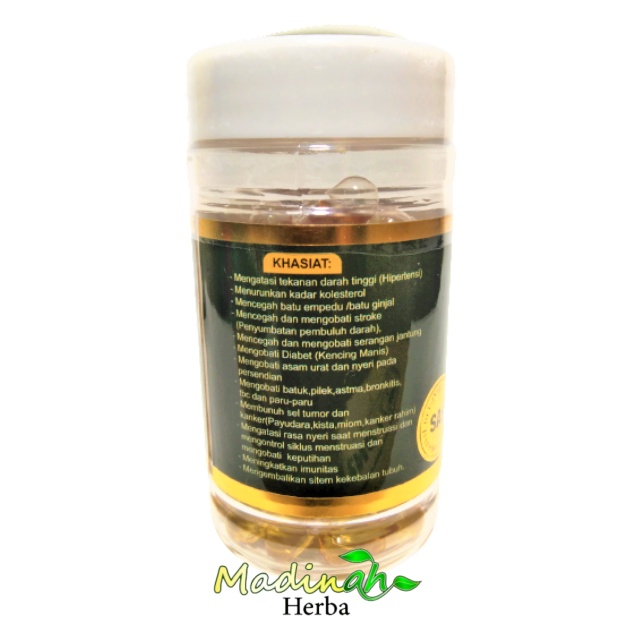 Herba Gold | Habbasy Garlic | Habbatussauda + Black Garlic Oil + Olive Oil + Propolis 60 kapsul