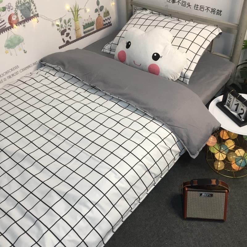 BEDCOVER SINGLE BEDCOVER MOTIF KOTAK Bedcover Set Black Square Sprei Estetik Kotak Hitam Aesthetic