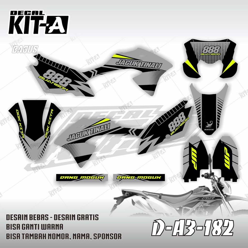 Decal Stiker  Klx  BF  150 Sticker Variasi Striping Custom 