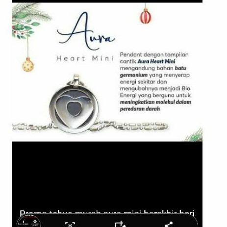 Kalung Kesehatan MCI AURA HEART.MINI Pendant ANTI RADIASI - KALUNG MCI AURA HEART MINI PENDANT ASLI