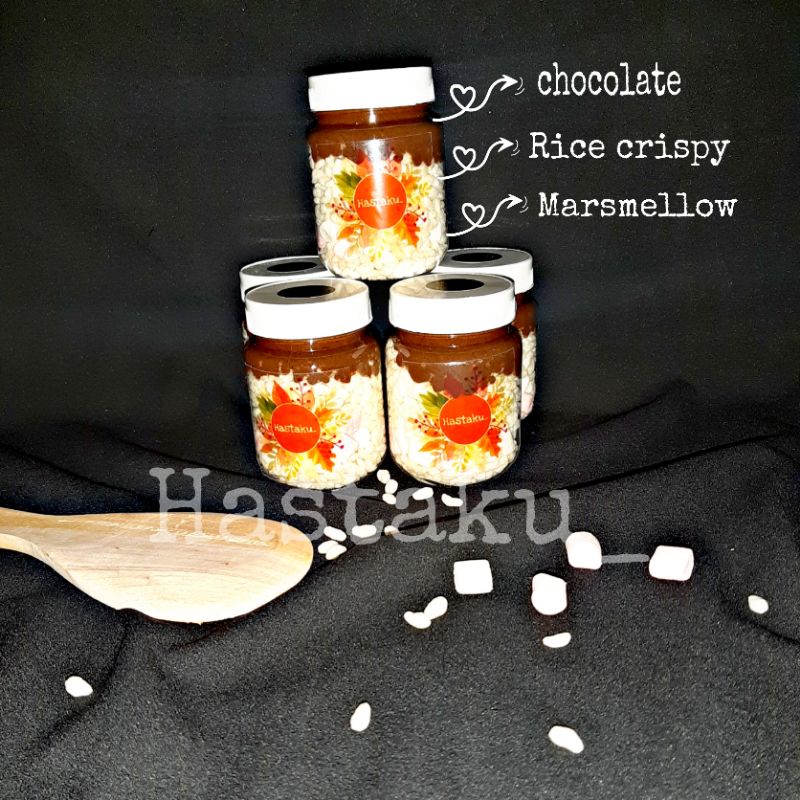 choco crunch/ choco rice in jar/ rice crispy/ chocolate/ choco jar/ cokelat/ marsmellow/ makanan rin