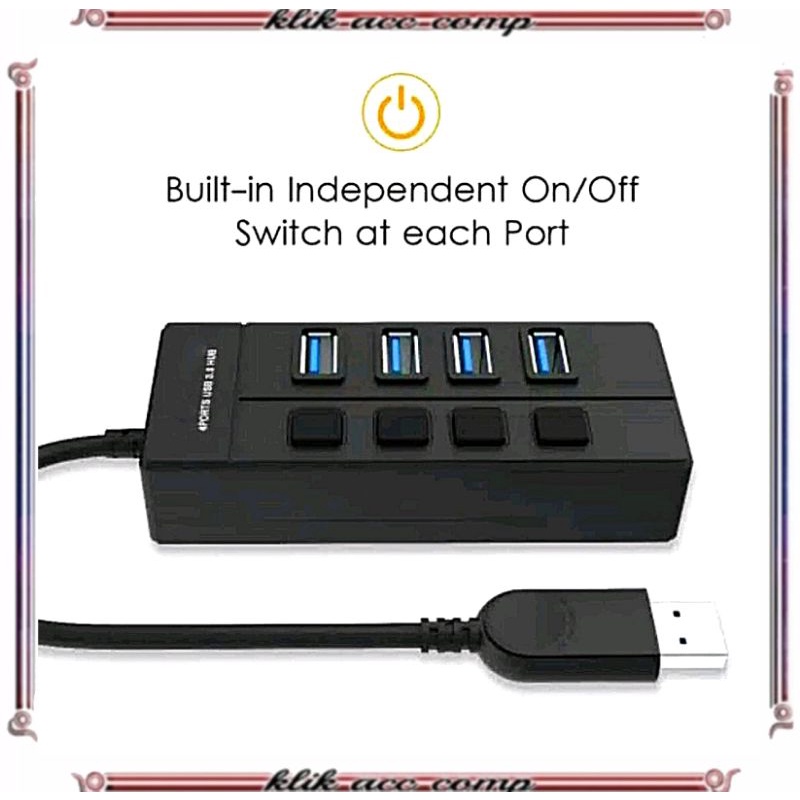 USB HUB 4 PORT 3.0 MTECH / kabel usb hub 4port