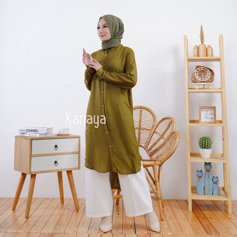 TUNIK KANAYA||KANAYA LONG TUNIK RAYON || TUNIK ATASAN WANITA MUSLIM TUNIK LONG