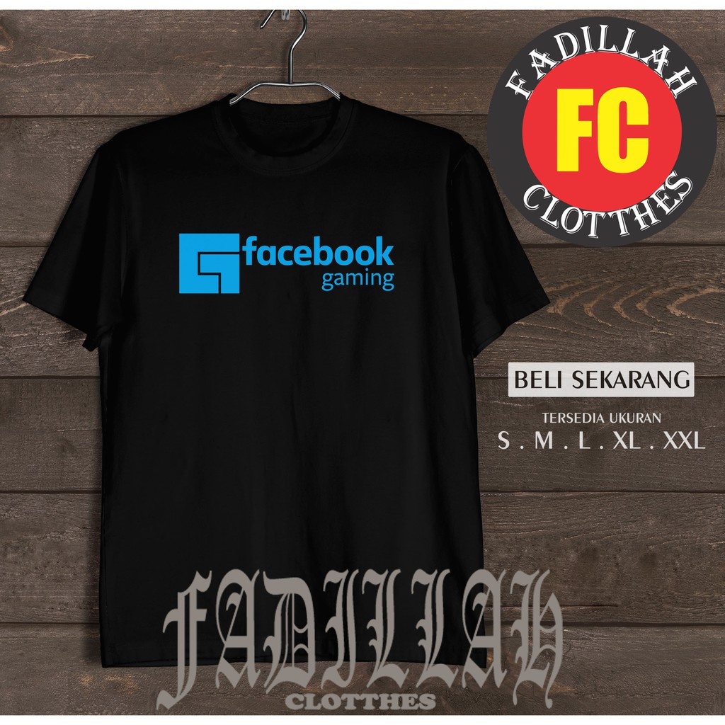 Kaos Facebook Gaming Logo Baju Game