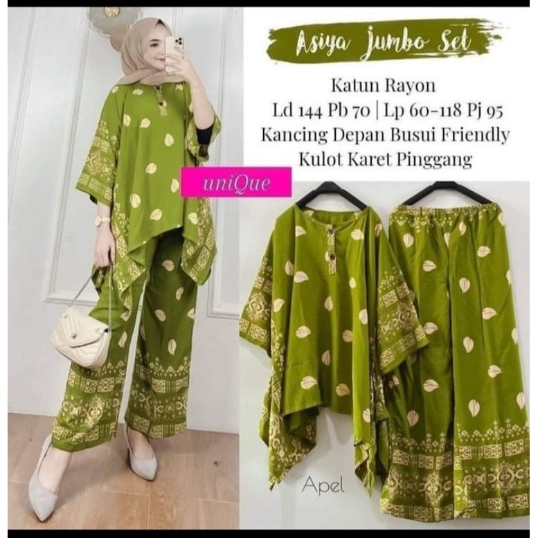 setelan jumbo / set waka / setelan rayon