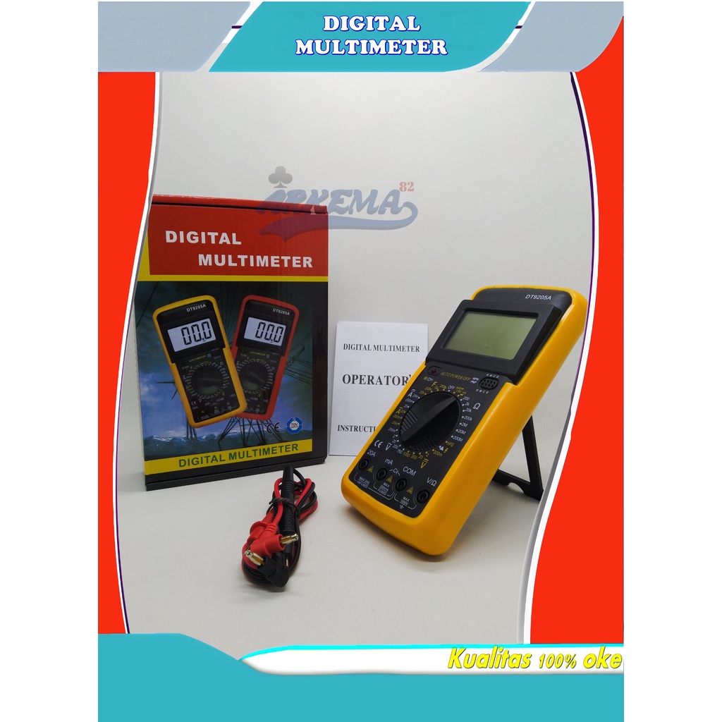 AVO METER | MULTI TESTER DIGITAL DT9205A | MULTIMETER DIGITAL DT9205A | DIGITAL AVO METER