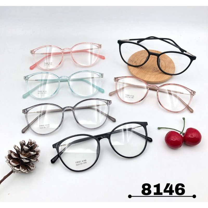 FRAME KACAMATA WANITA CAT EYE 8146 GRATIS LENSA ANTI RADIASI BLUERAY / PHOTOCROMIC / BLUECROMIC