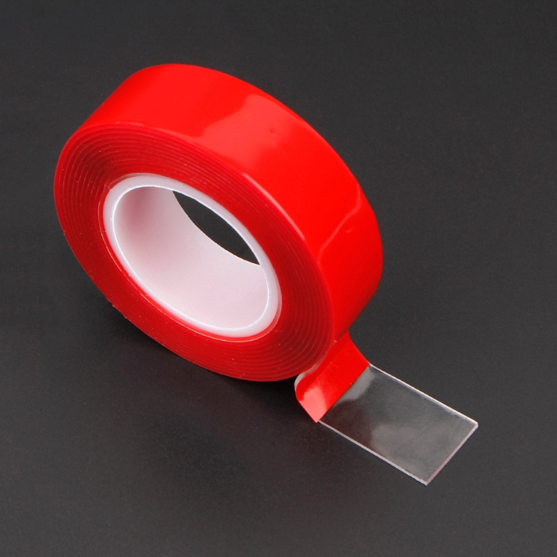 Tape Perekat 2 Sisi Bahan Akrilik Warna Merah Panjang 2M Untuk Mobil