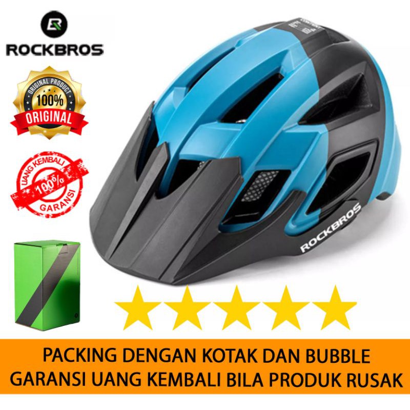 Helm Sepeda Rockbros Enduro XC Blue Black