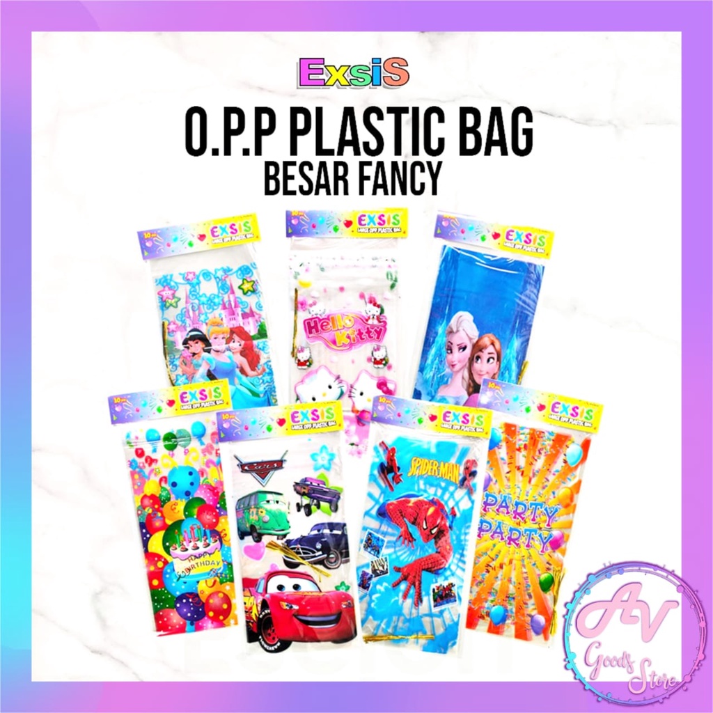 

plastik bingkisan ulang tahun / birthday goodie bag / OPP PLASTIK BAG BESAR 27*56.5 cm