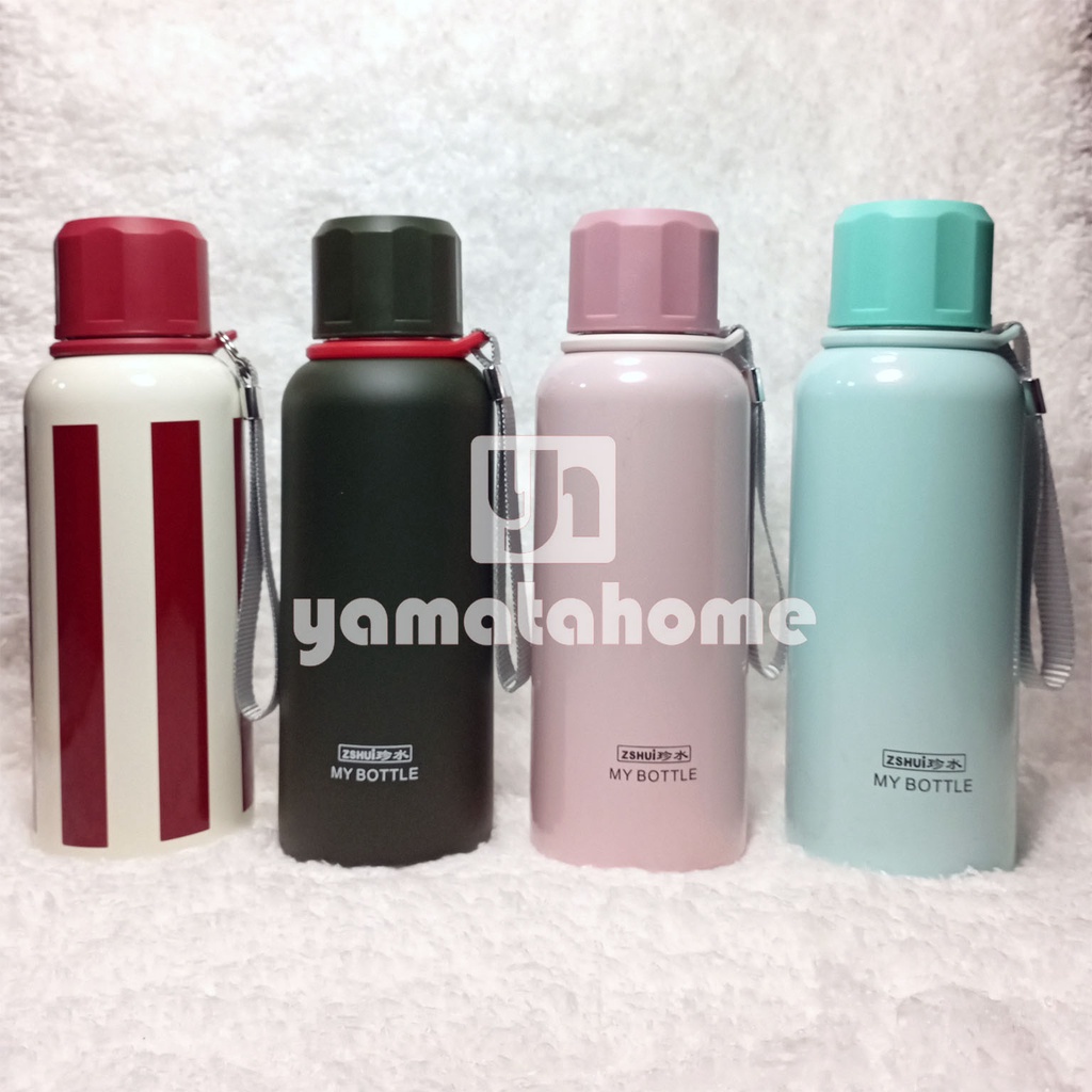 Thermos My Bottle Termos Stainless Travel &amp; Cold 420ml / Termos Pure Healthy Happy / Termos Air Panas  Botol Olahraga Travel Luar Ruangan, Baja Tahan Karat, 420Ml