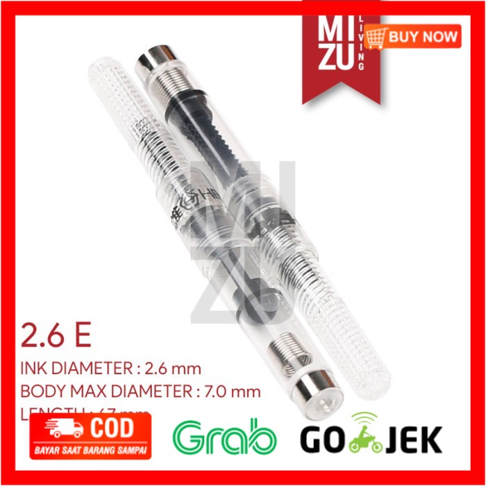 

(BISA COD) MIZU FOUNTAIN PEN INK CONVERTER SCHMIDT INTERNATIONAL 2.3 2.6 3.4 ETC - 2.6E