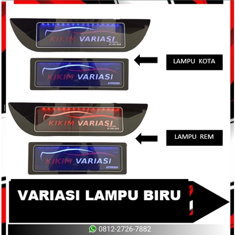 TEMPAT PLAT KHUSUS CALYA + LAMPU (BIRU &amp; PUTIH)