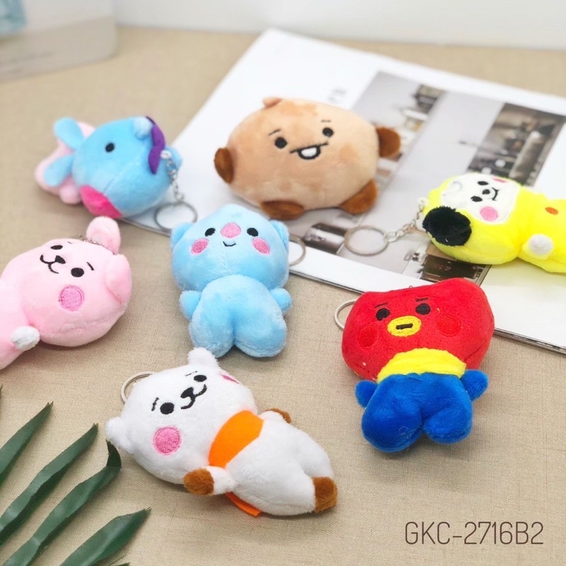 gantungan kunci bt21 boneka kpop korea bts doll keychain premium tata chimmy coooky