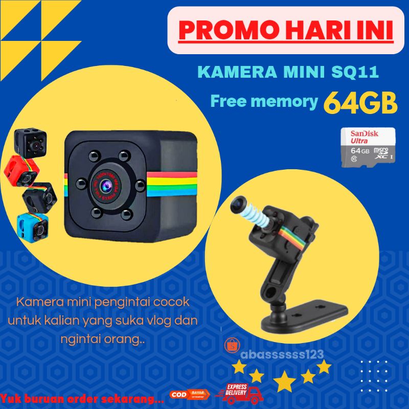 Kamera sq11 mini dan sq23 ANTI AIR (COD) FREE MEMORY 64GB kamera pengintai