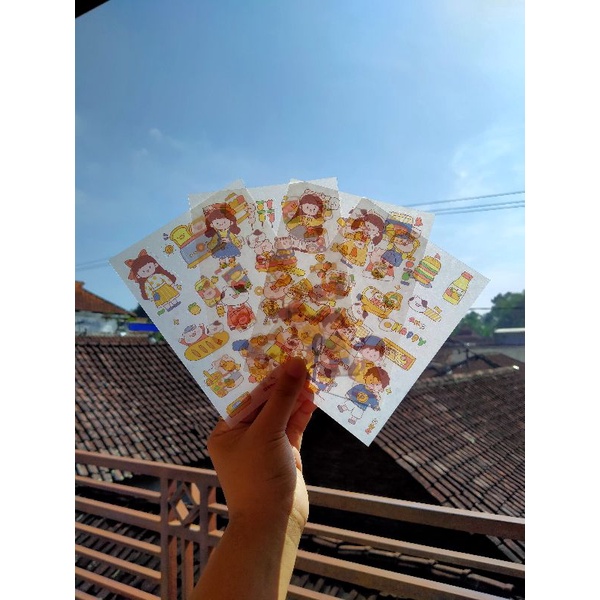 

[Canaya] Sticker Sheet Piggy’s Food Dairy || Gourmet Pig || Sticker Kertas Kisscut Cute|| bujo || Deco || Aesthetic || Journal || Dekorasi || Yellow