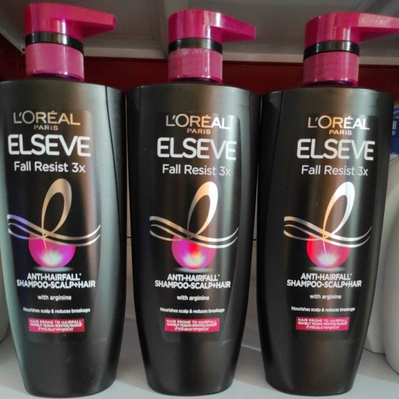 SHAMPOO / CONDITIONER / HAIR MASK L'Oreal Paris Fall Resist 3x Complete Set - Perawatan Rambut Rontok Loreal - Ukuran 450 ml / 280 ml / 170 ml - PENCUCI RAMBUT Loreal Shampo Sampo Condisioner HITAM-Shampoo Jumbo 620 ml