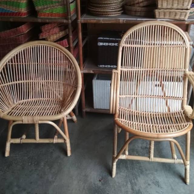 Kursi Rotan Pengki / Kursi Santai di Teras