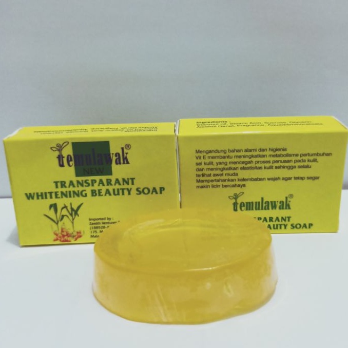 (Pcs) Sabun Temulawak Oval Transparan Whitening