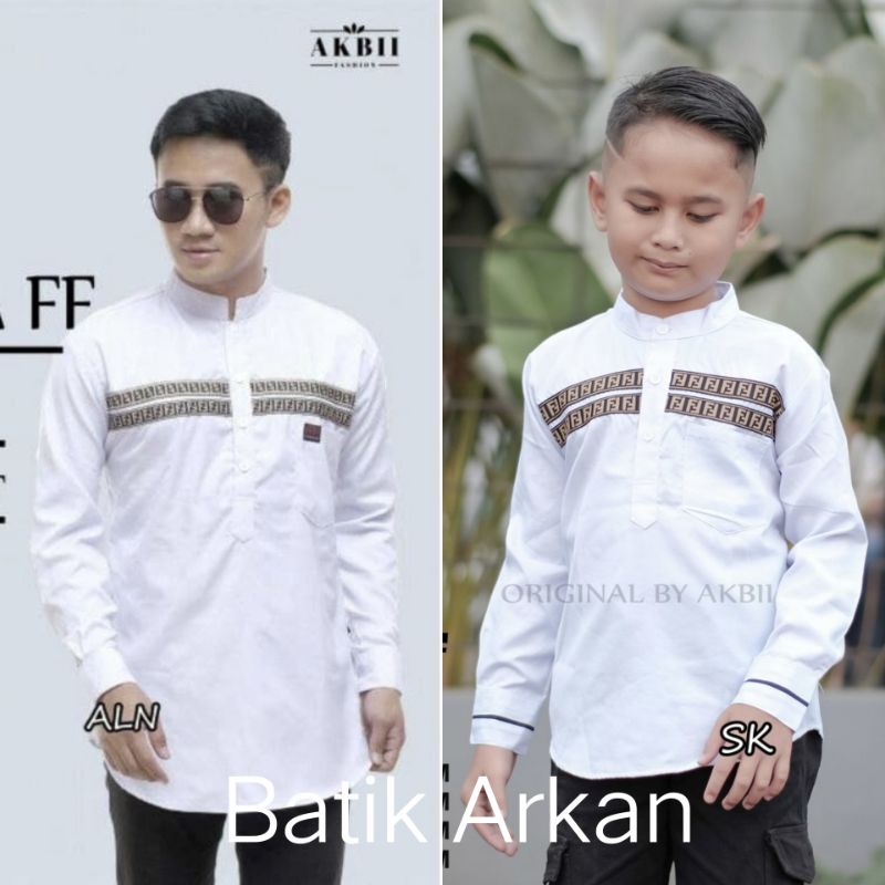 BAJU KOKO MOTIF BATIK PRIA  DEWASA DAN ANAK LENGAN PANJANG KATUN TOYOBO HALUS