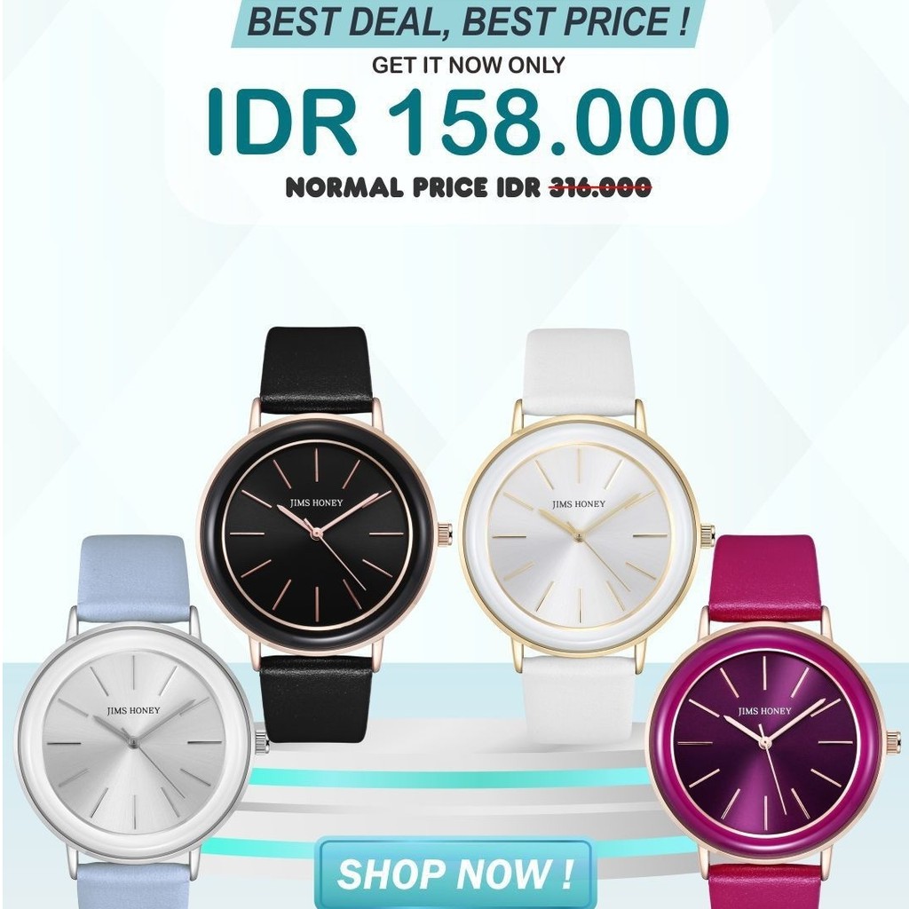 Jam Tangan Wanita JH 8122 Cewe Cewek Murah Fashion Jims Honey Kecil Tali Rantai Anti Air Berkualitas