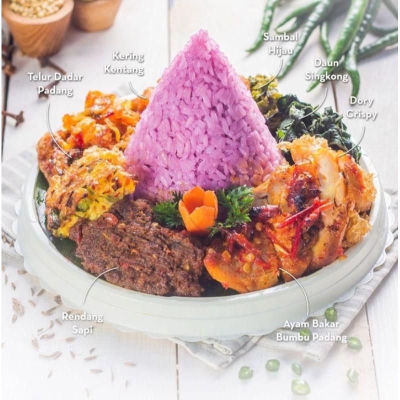 

Paket Tumpeng Mini padang Halal Enak