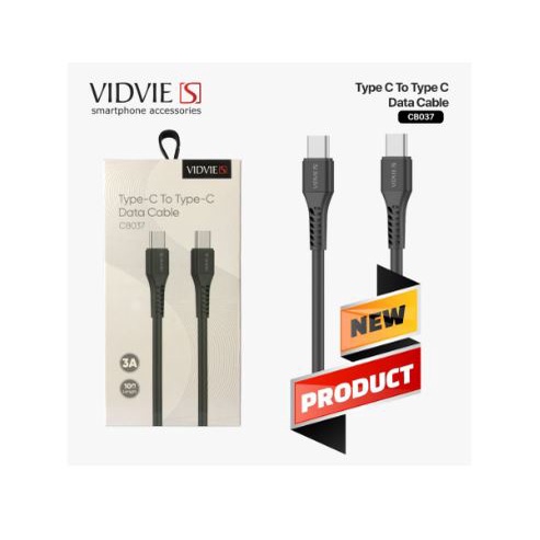 Cable type-c vidvie 100cm sync charge 3A fast charging for android ipad etc cb037 cb-037 - Kabel data usb-c 1m 1 meter