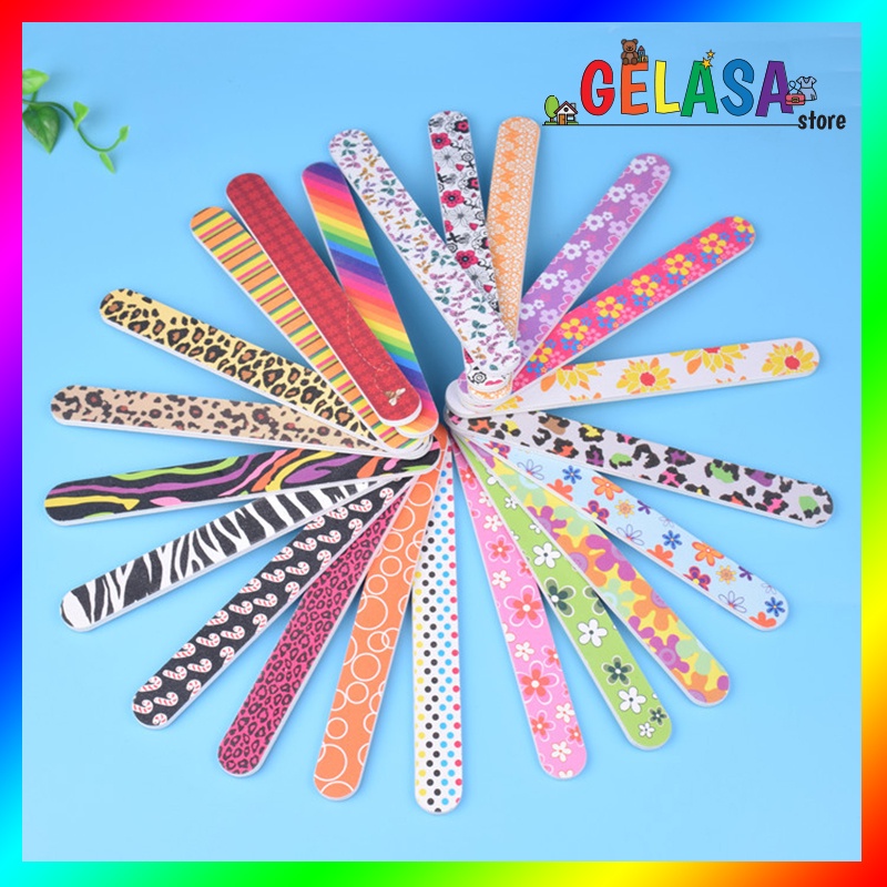 GELASA Nail Buffer Alat Kikir Kuku motif random