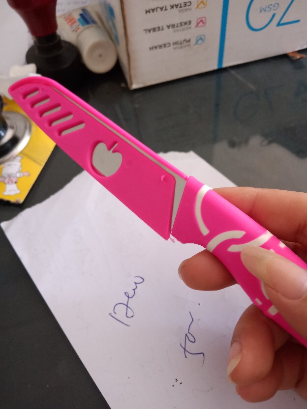 Pisau Buah Pink Stanlies Steell | Pisau Apel | Pisau Dapur