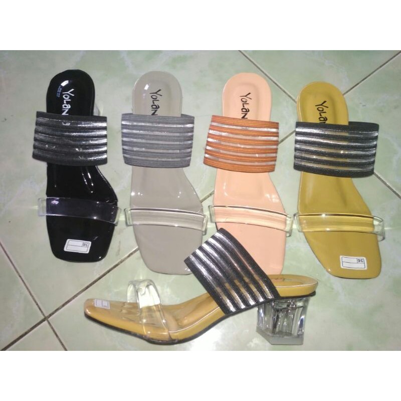 sandal heels kaca code 518