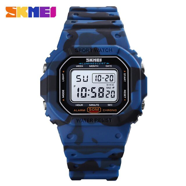 Jam Tangan Anak / SKMEI Digital 1608 DENIM SERIES Men / Jam Tangan Digital LED Original / SKMEI