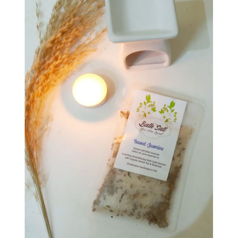 garam mandi epsom bath salt dengan bunga asli aromaterapi