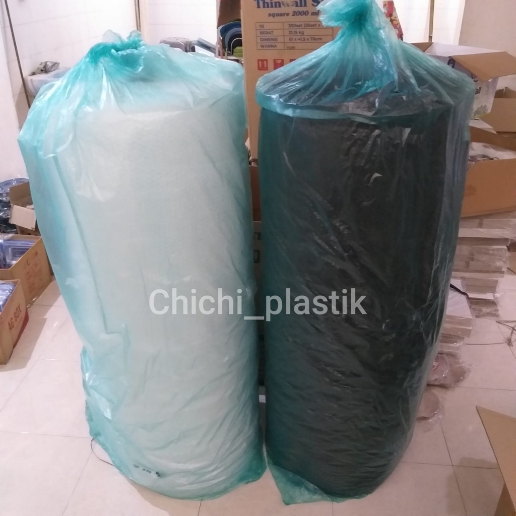 Bubble wrap bening hitam putih premium 125cmx50m 1roll