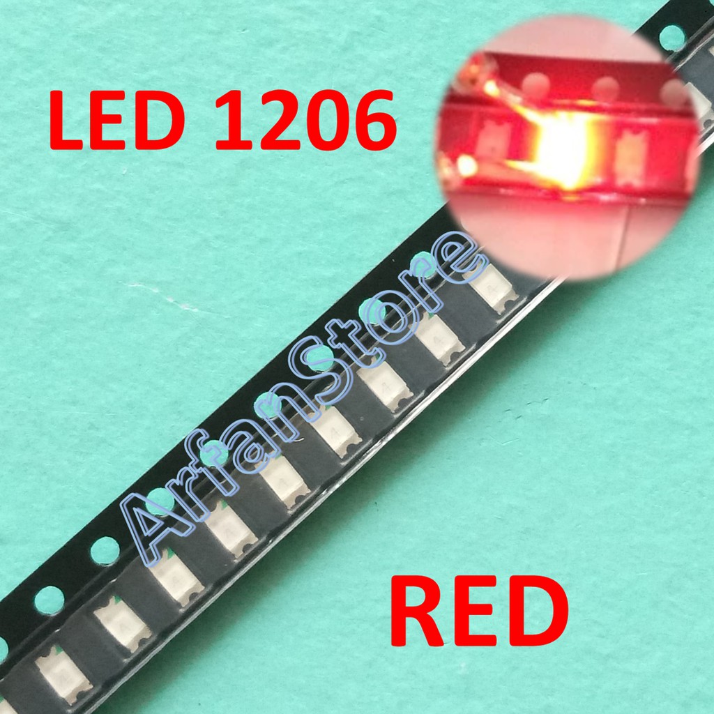 LED 1206 Red Per 25pcs SMD Chip 3216 Warna Merah