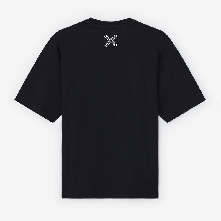 Kenzo Men Cross Logo Oversize Tee Black 100% Authentic