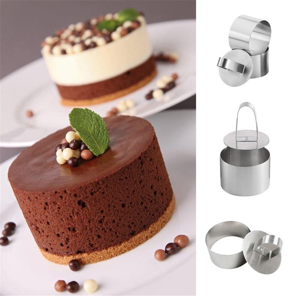 Cetakan Kue Bentuk Bulat 3d Bahan Stainless Steel