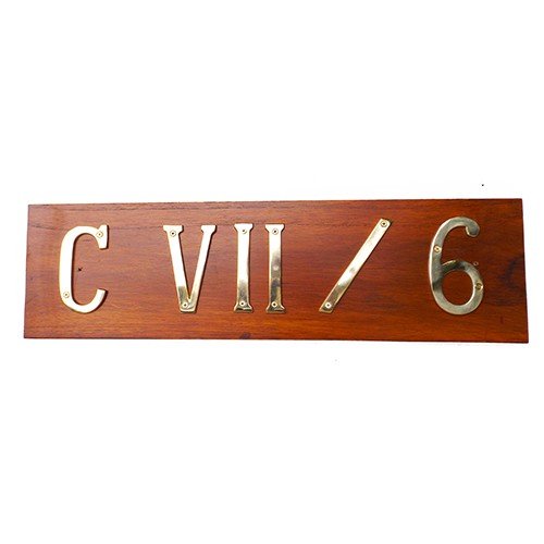 Papan Alamat Rumah Nama Huruf Kuningan 4 / Brass Alphabet - Model #1