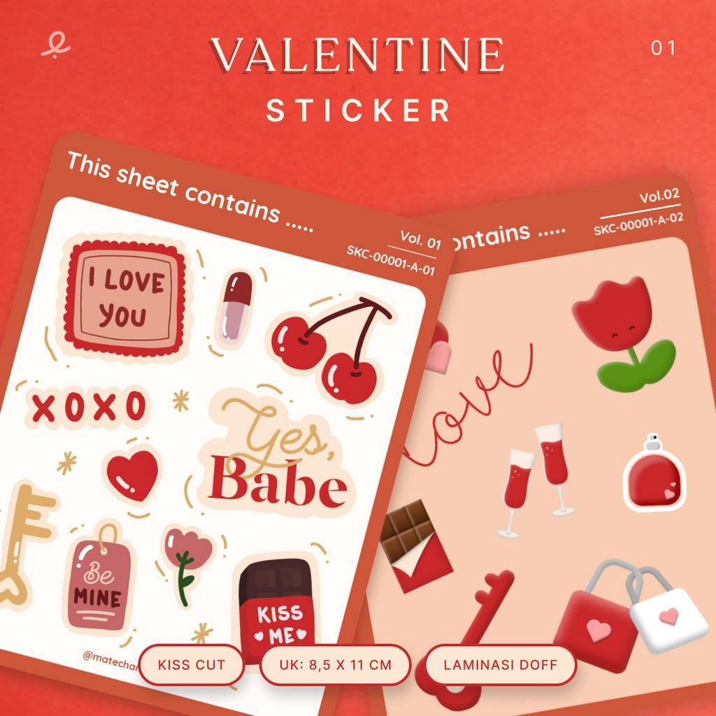 

[READY] VALENTINE STICKER EDITION | DIE CUT | 8,5 X 11 CM | DOFF