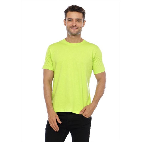 Men and Women Unisex Cotton T-Shirt Lime Green - Kaos Distro Cotton Combed 30S Pria Wanita S M L XL 