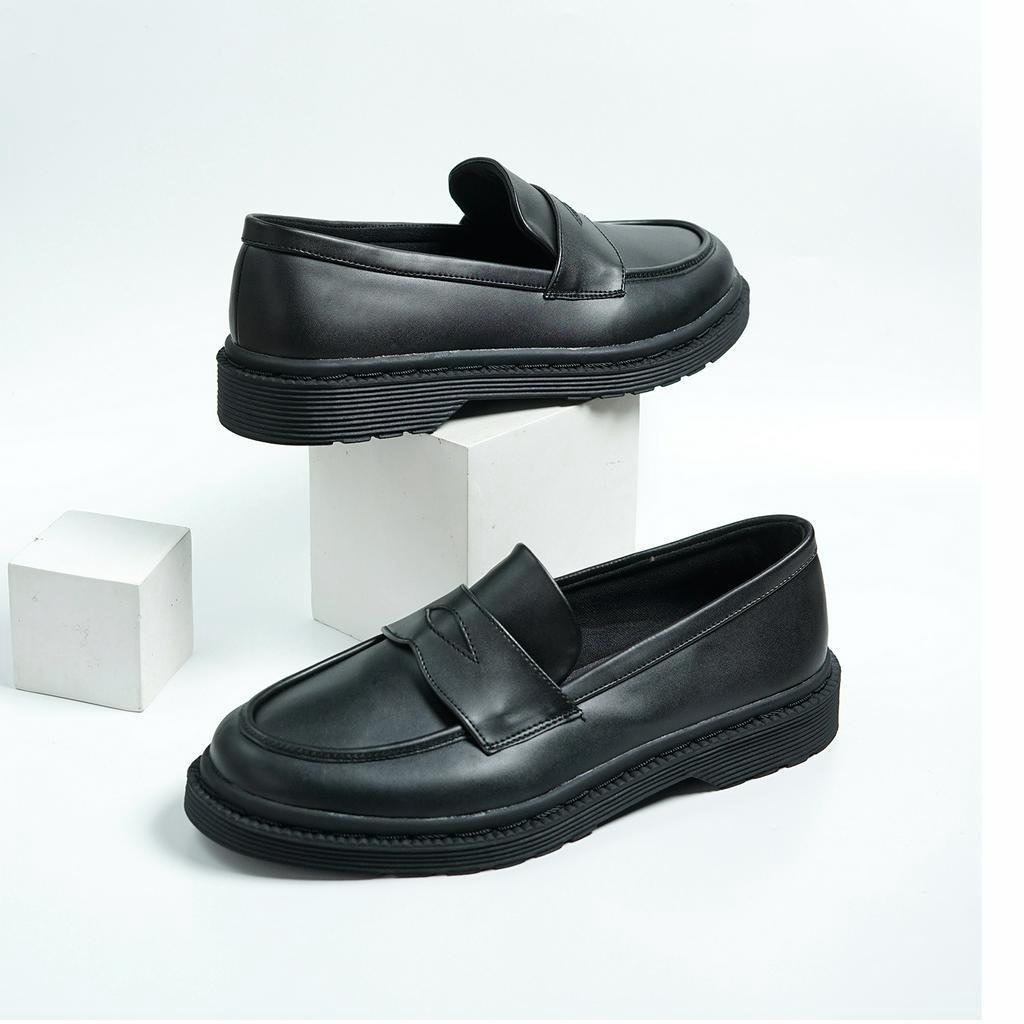 FLOYD BLACK |ManNeedMe x JACK| Sepatu Pantofel Pria Slip on Formal / Kantor / Pdh Loafers ORI