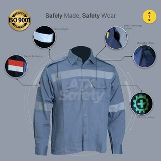 Download Wearpack Safety Baju Safety Baju Kerja Atx Bordir K3 Dan Bendera Indonesia Shopee Indonesia