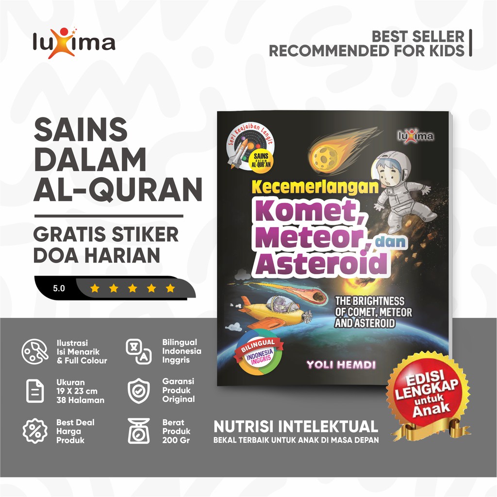 Komet, Meteor & Asteroid - Seri Keajaiban Langit 5 / Buku Belajar Pengetahuan Sains Quran Anak Berga