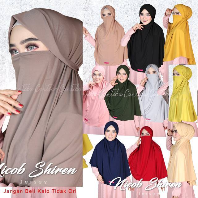 Nicob Shiren / Jilbab Cadar / Jilbab Masker ORIGINAL Cantika