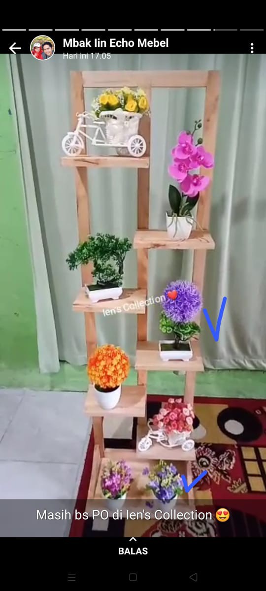 Snapdragon Bunga Pajangan Plastik Tanaman Palsu Artificial Dekor 8810