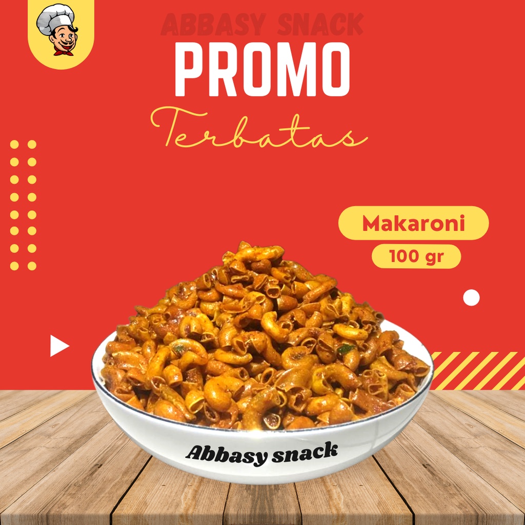 

Makaroni bantet 100gr / makaroni pedas daun jeruk / makaroni