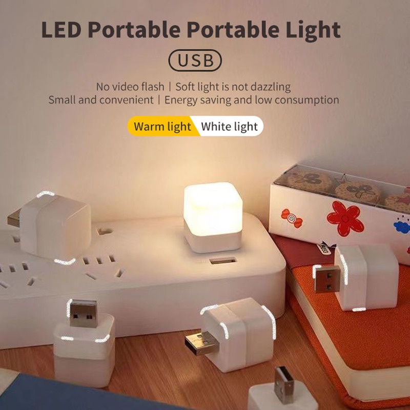 Lampu Baca LED Mini Portable 5V Super Terang Dengan Port USB Power