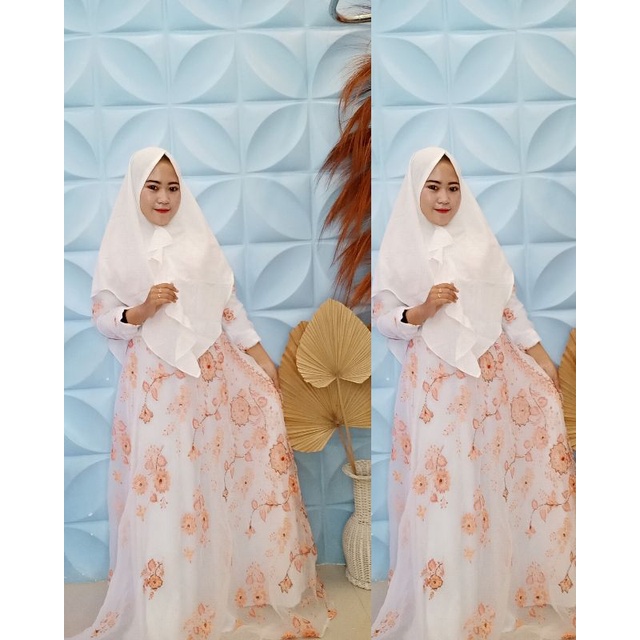 GAMIS SYAR'I MOTIF BUNGA