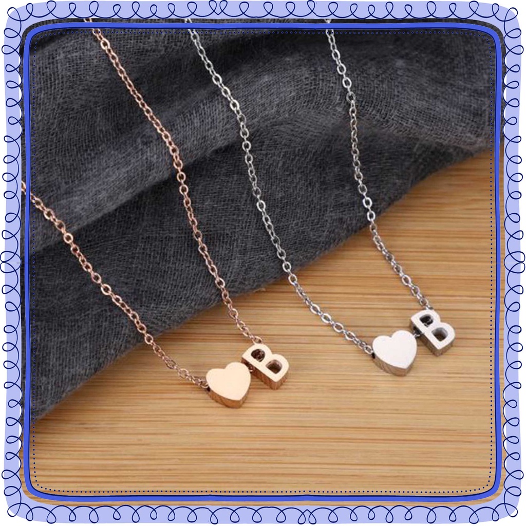 Kalung Huruf Nama Stainless Perhiasan Kalung Inisial Nama